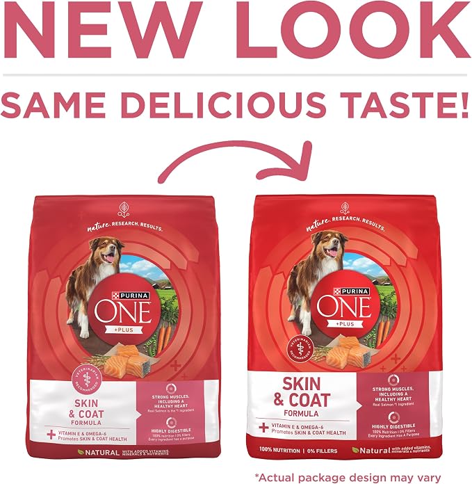Purina ONE Natural, Sensitive Stomach Dry Dog Food, +Plus Skin & Coat Formula - 31.1 lb. Bag