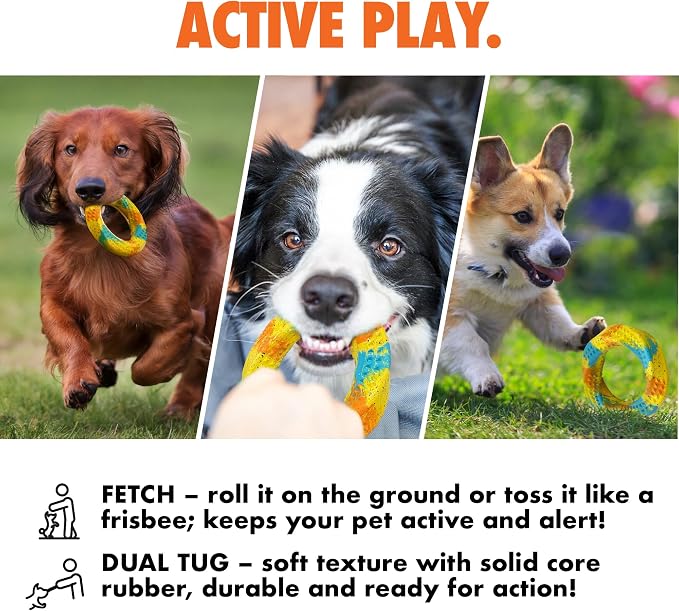 Max Fusion with Nike Grind, Arlee Twisted Dog Toy, Chew Toy for Play, Fetch, Tug, L