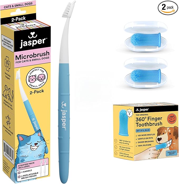 Jasper Fingerbrush + Microbrush Bundle for Cats & Small Dogs
