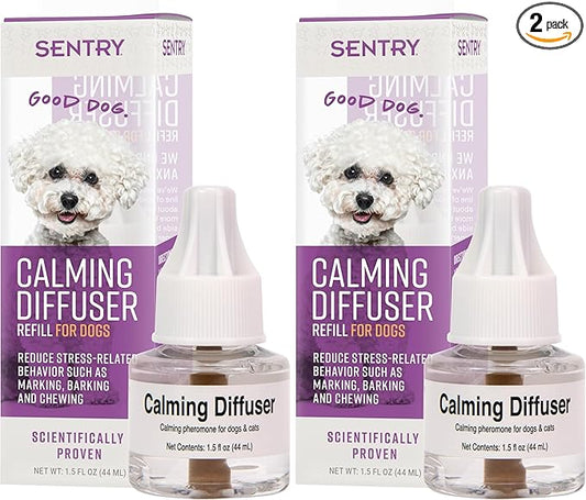 Sentry Calming Diffuser Refill for Dogs, Reduces Barking, Chewing, Anxiousness, and Other Stress-Induced Behaviors, 30-Day Release (Pack of 2)