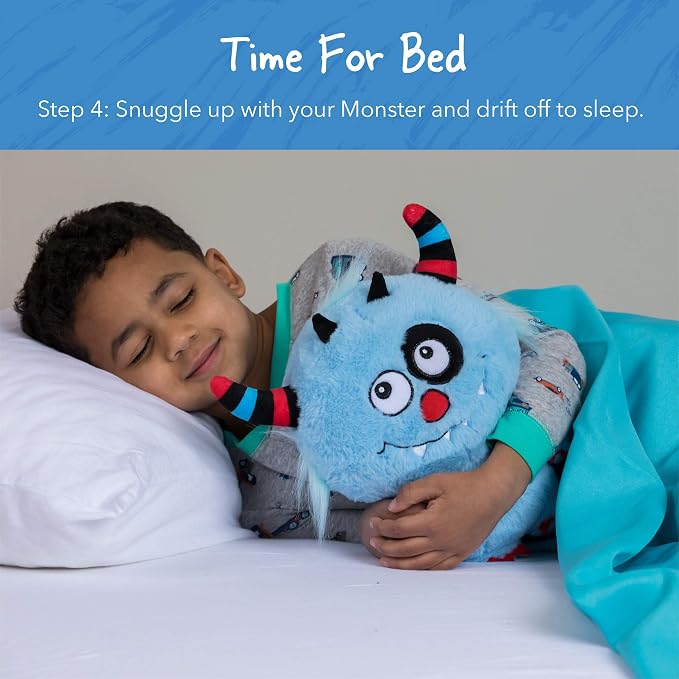 Continuum Games Snuggle Monster - Hide and Seek Bedtime Plush Toy and Book - Blue
