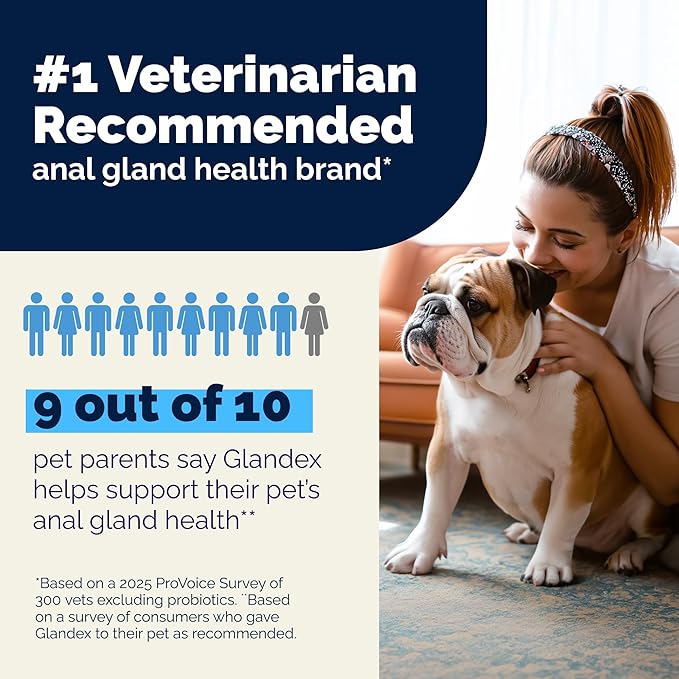 Vetnique Glandex for Dogs Anal Gland Powder, Support for Scooting & Fishy Odor, Boot The Scoot Fiber Supplement, Pumpkin Powder & Probiotics for Dogs with Digestive Enzymes (4.0 oz, Pork Liver)