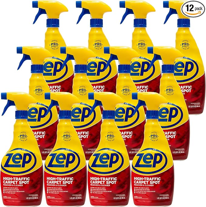 Zep High Traffic Carpet Cleaner - 32 Ounces (Case of 12) ZUHTC32 - Penetrating Formula Removes Deep Stains. Make High-Traffic Areas Look New Again