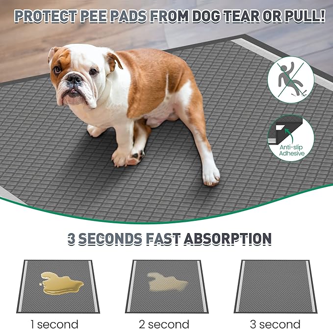 Boscute Charcoal Super Absorbency Puppy Pads, Activated Carbon Odor-Control XXXL 36"x36" Leak-Proof Pet Training Pee Pads, Disposable Potty Pads for Dogs Cats, Rabbits