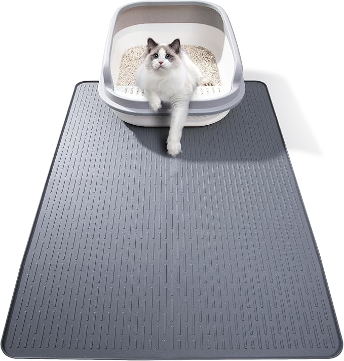 120 Pack Cat Litter Bags & Silicone Cat Litter Mat