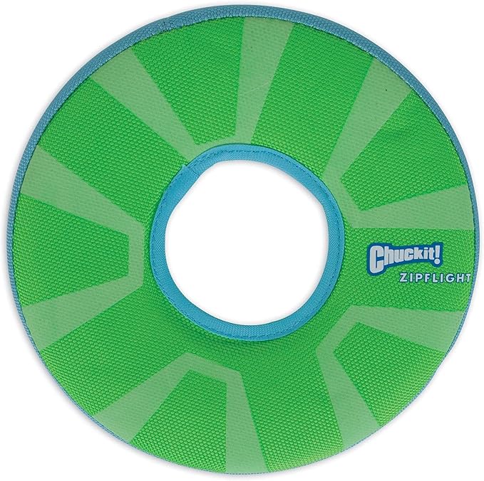 Chuckit! 2 Pack of Max Glow Zipflight Dog Toys, Medium 8.5-Inch2