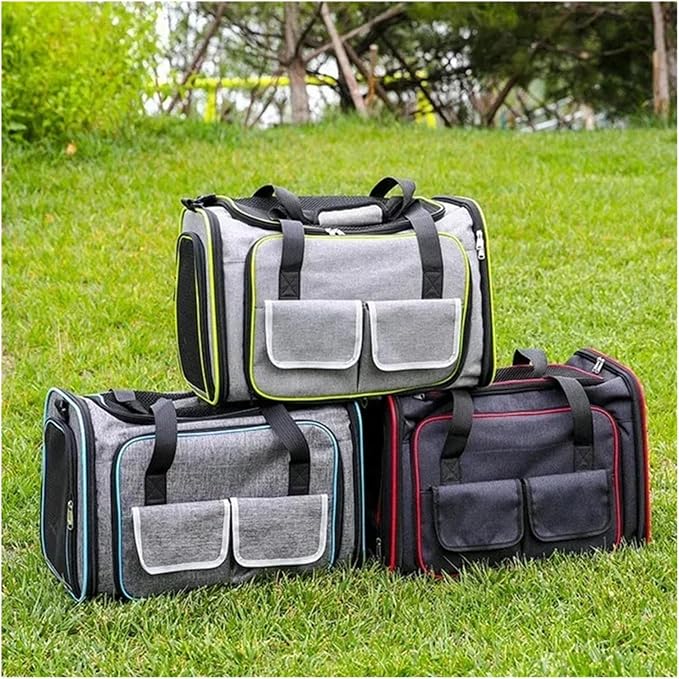 Portable Cat Backpack Carrier Foldable Expandable Pet Travel Bag Airline Approved Breathable Pet Carrier for Dog Pet Accessories(Blue 4 Sides)