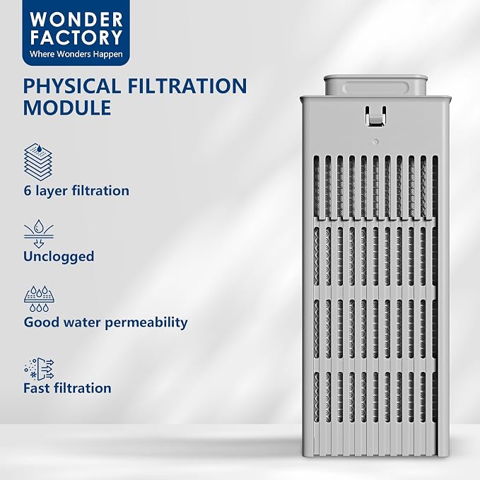 Wonderfactory S1 Fish Tank Filter Replacement Cartridge for S1 Smart Fish Tank, Internal Biological Filtration Media Blocks Aquarium Accessories Cleaning for Clear Water (Red & Gray Shipped Randomly)