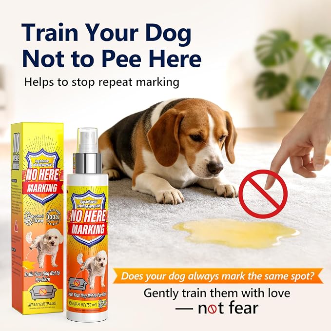 Potty Training Spray for Dogs - Dog Deterrent Spray to Stop Marking & Urinating Indoors or Outdoors - Natural No Pee Training Aid for Puppies - Safe for Furniture, Carpet & Floors - Puppy Essentials