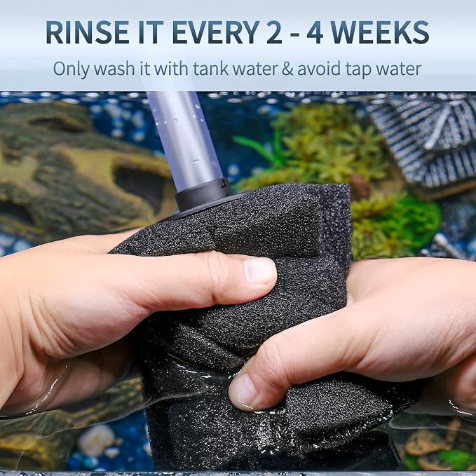 Pawfly Aquarium Large Bio Sponge Filter Quiet Betta Fry Shrimp and Small Fish Foam Filter for Fish Tank up to 60 Gallon