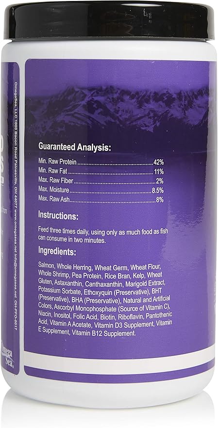 Omega One Super Color Sinking Cichlid Pellets, 2mm Small Pellets, 16.25 oz, Pack of 2