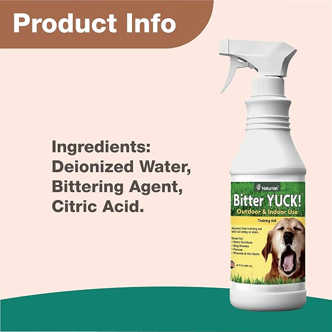 NaturVet 978249 Bitter Yuck for Outdoor Pets, 32-Ounce