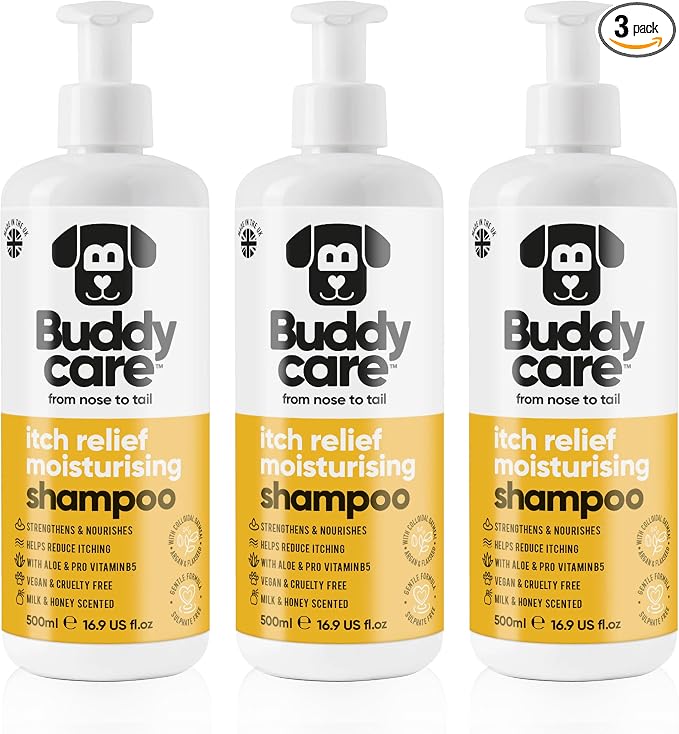 Itch Relief Dog Shampoo by Buddycare | with Aloe Vera and Pro Vitamin B5 (50.72oz)