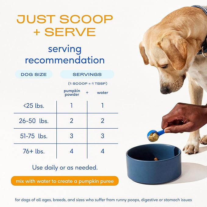 Native Pet Pumpkin for Dogs - Organic Dog Food Topper Powder - Promotes Firm Stools, Supports Digestive, Bowel Health & Nutrient Absorption - USDA Organic, Rich in Fiber with Real Pumpkin - 120 Scoops