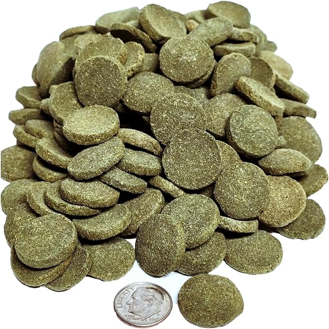 18mm - 3/4" Sinking Wafers of Algae & Spirulina Ideal for Plecos, Bottom Fish, Catfish, Shrimp, Snails, All Herbivorous & Omnivorous Tropical Fish - Zeigler Wafers..1-lb