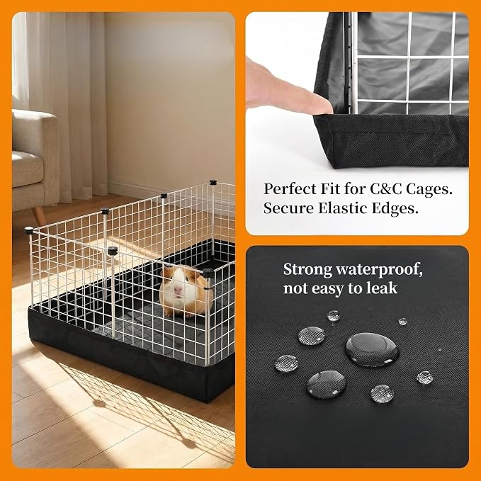 PJYuCien C&C Cage Bottom 24"x48", Easy to Install | Use as Top, Use as Bottom and Top Set, Protect Floor, Saves Time and Effort,for Guinea Pig and Other Small Animals
