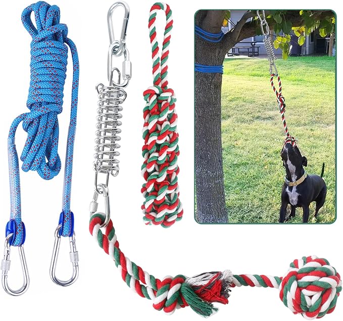 HOPET Dog Outdoor Bungee Solo Hanging Toy & Licking Mat for Dogs