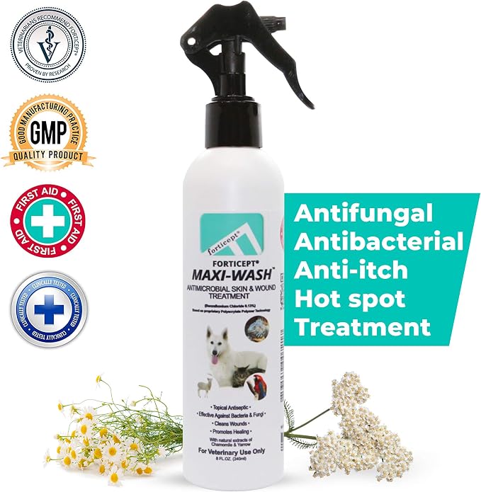 Forticept Paw Care Kit - Dog Paw Balm Protector from Ice, Snow, Dirt, Salt, Hot Sand and Paw Cleaner Maxi-Wash. Dog Beeswax Balm moisturizer for Cracked Paw Pads