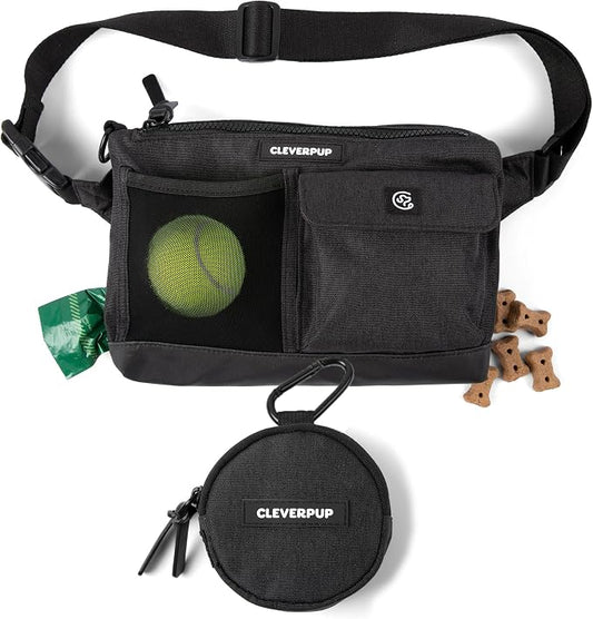 Cleverpup Training Sling & Snackpack Double Insulated Treat Pouch in Graphite