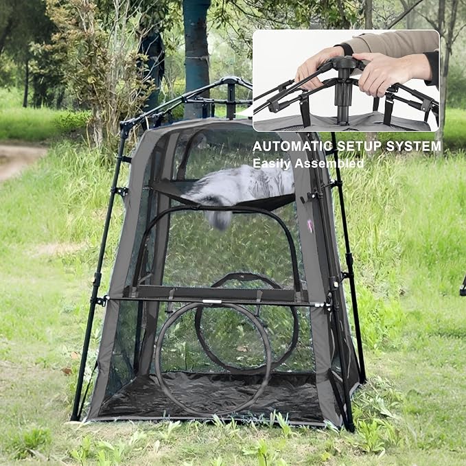 Cat Tower Tent,Outdoor Patio Cat Enclosures with Breathable Mesh,Indoor Playpen Portable Exercise Tent