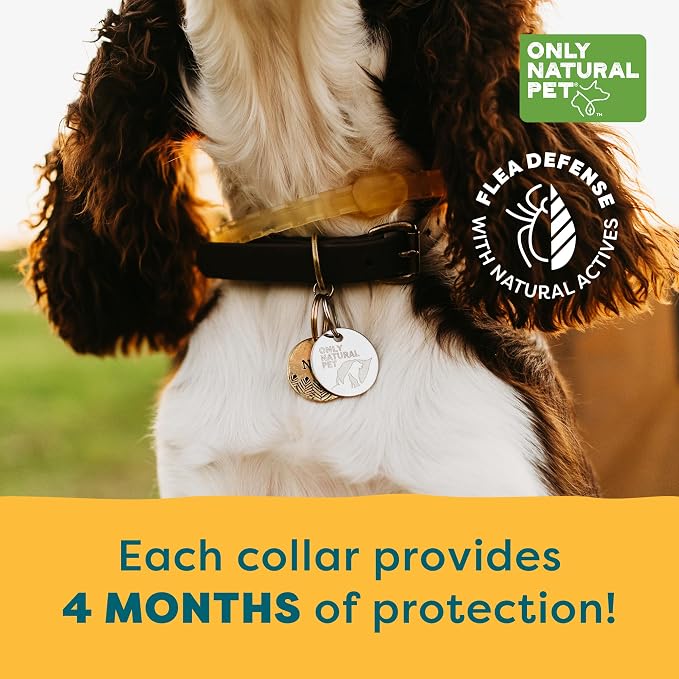 Only Natural Pet EasyDefense Flea & Tick Dog Collar - Canine Flea Control Collars - One Size Fits All - Pet Care that Protects up to 4 Months - for Dogs (Single Collar)