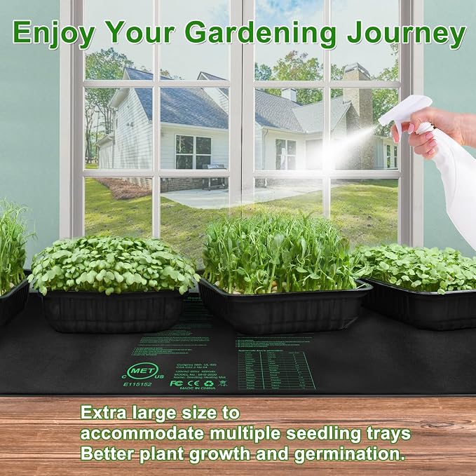 Seedling Heat Mat,20"x20.75" Heat mats for Seed Starting,Waterproof Plant Heating Mat Heating Pad for Seed Germination,Hydroponic Heating Pad Seed Starter