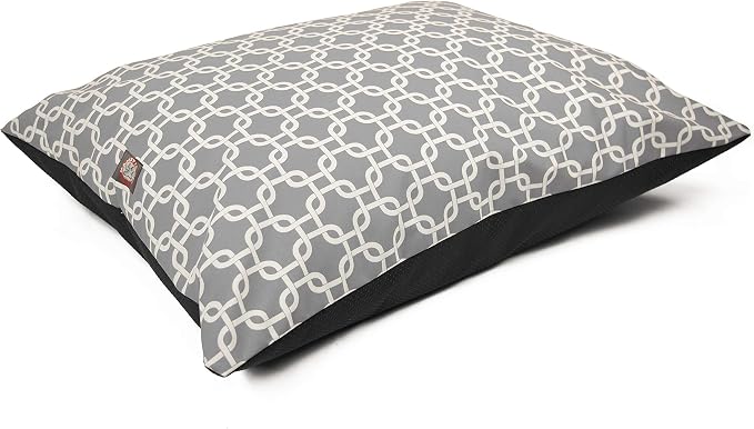 Majestic Pet's Washable, Non-Slip Comfy Dog Bed 46 x 35 Inch, Super Value Pillow Bed Large Breed, Links Gray