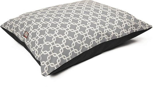 Majestic Pet's Washable, Non-Slip Comfy Dog Bed 46 x 35 Inch, Super Value Pillow Bed Large Breed, Links Gray