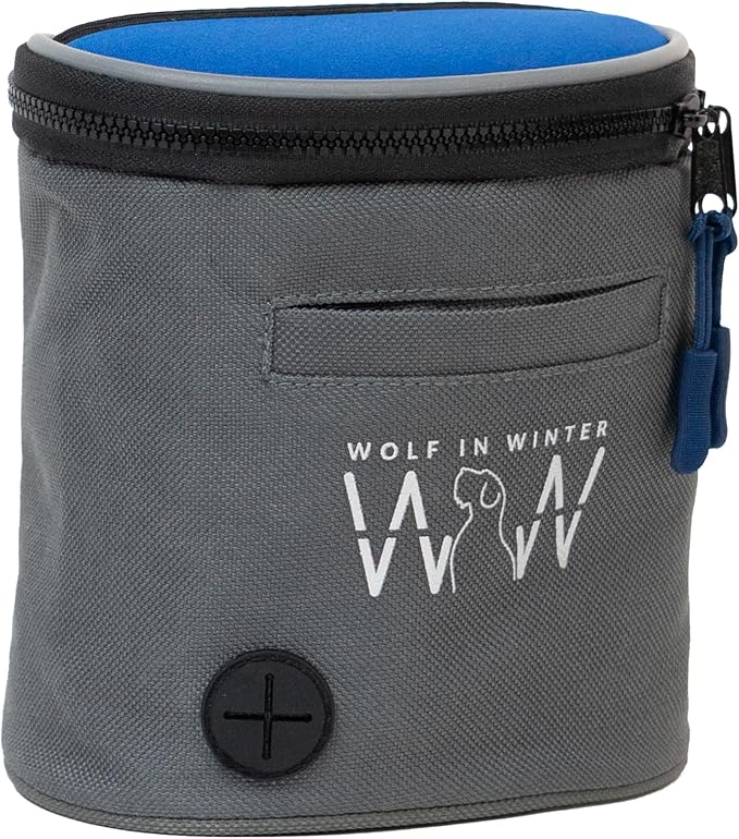 Quickdraw Dog Treat Pouch – Training Bag with Poop Bag Dispenser, Clicker Holder and Waist Belt – Hands-Free, Reflective and Durable for Puppy Training, Walks and Hikes (Blue)