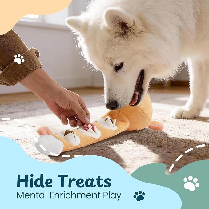Nocciola Dog Squeak Toys 5pcs, Dog Toys to Keep Them Busy for Aggressive Chewers, Hide and Seek Crinkle Dog Toy for Large Dogs, Long Face Wild Animals Playground Series