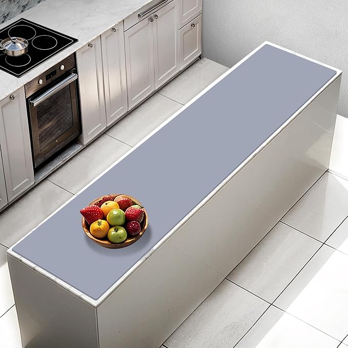 AECHY Extra Large Silicone Mat 78.74”x19.69”x0.08”, Multipurpose Silicone Mat Thick Heat Resistant Mat Shipped Rolled Up Kitchen Counter Mat Waterproof Silicone Mats for Kitchen Counter Dark Gray