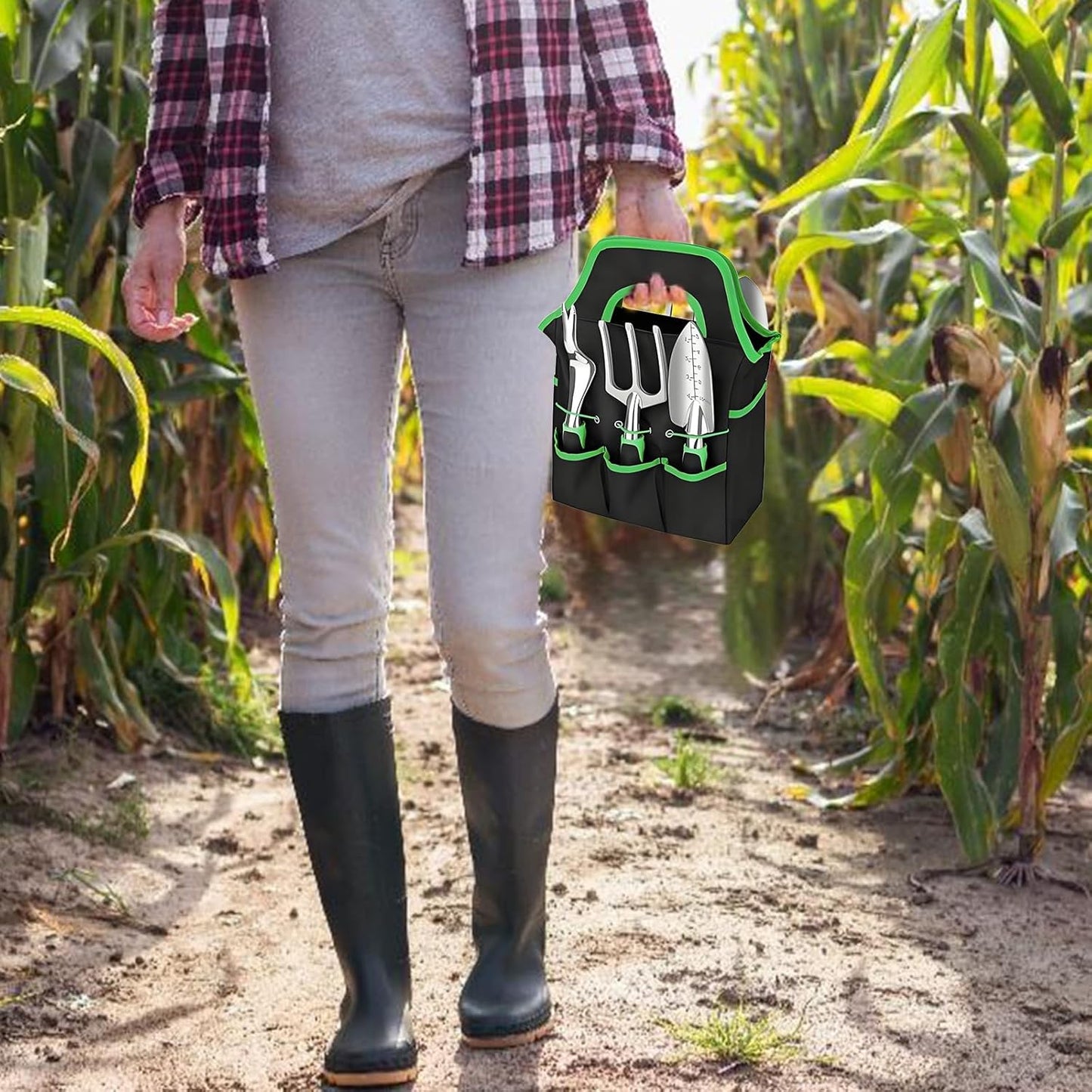 8-Piece Heavy-Duty Gardening Tools with Ergonomic Handles and Storage Bags Make A Wonderful Gift for Parents