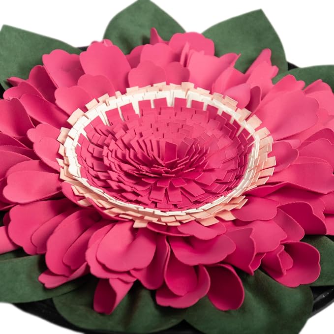 Snuffle Mat for Dogs Cat Pet Treats Slow Feeding Mat Durable Interactive Puzzle Toys for Stress Relief, Encourages Natural Foraging Skills, Enrichment to Keep Dogs Busy Round 20Inch(Hot Pink)
