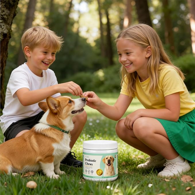 Probiotics for Dogs, Dog Probiotics for Digestive Health, Relieve Diarrhea, Promote Gut and Immune Health, Plus Pumpkin and Papaya, Promote a Balanced Gut Microbiome & Improve Coat Condition