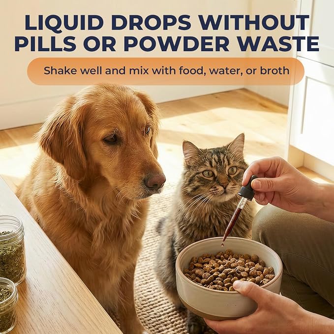 Cat Urinary Support Drops, Bladder & Urinary Tract Comfort Formula for Cats & Dogs, Helps Maintain Normal Urination, Litter Box Habits & Hydration, Herbal Liquid, 2 fl oz