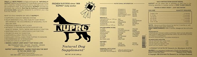 Nupro All Natural Dog Supplement (30 oz)