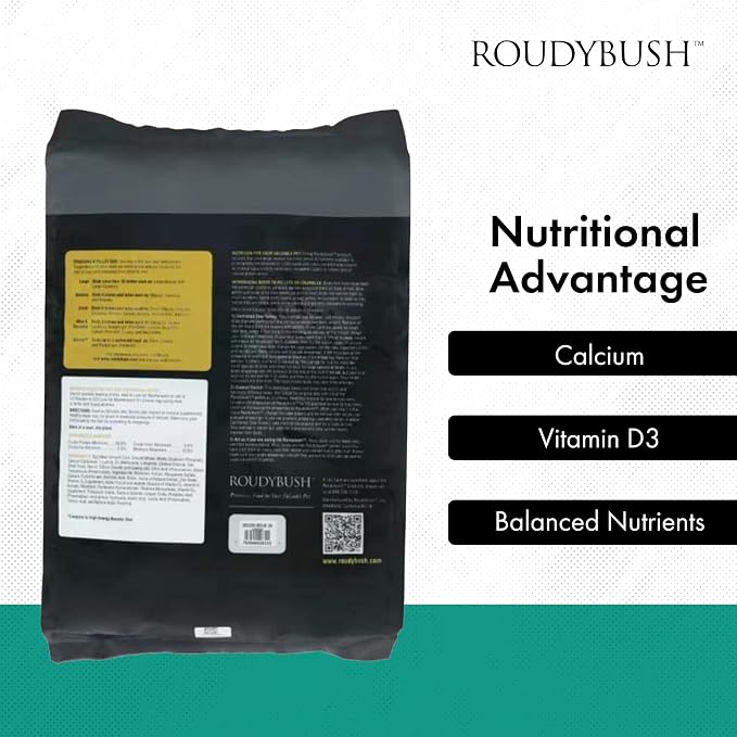 RoudyBush Breeder Food for Breeding & Weaning Birds, Pelleted Diet Made with Corn, Wheat & Soy, Daily Food for Small & Medium Parrots, Medium Pellet, 25 LB
