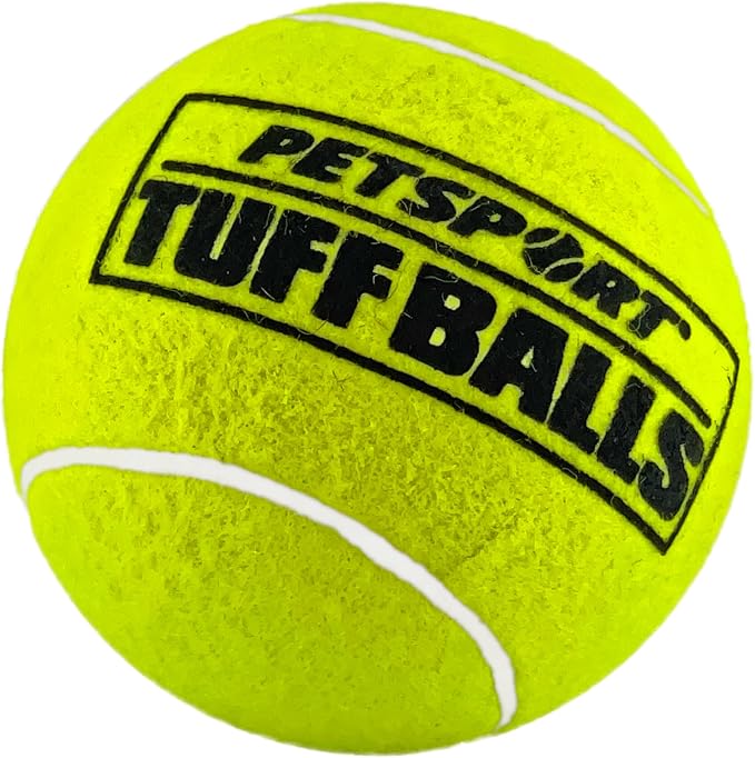 PetSport USA 4" Giant Tuff Balls for Large Dogs [Pet Safe Non-Toxic Industrial Strength Tennis Balls for Exercise, Play Time & Dog Training](3 Pack)