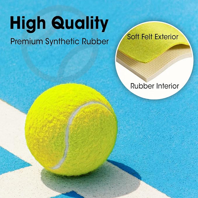 AZEN 10/40 Pack Tennis Balls, Premium pressurized Tennis Balls Bulk for Dogs, Good for Beginners to Practice