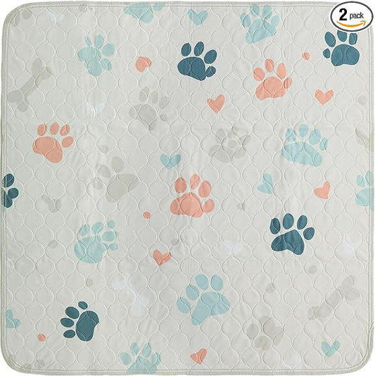 PUPIBOO Washable Pee Pads for Dogs and Cats - Super Absorbent Reusable Puppy Training Pads - 100% Waterproof, Leak-Proof & Non-Slip Whelping Pads for Pet Housebreaking