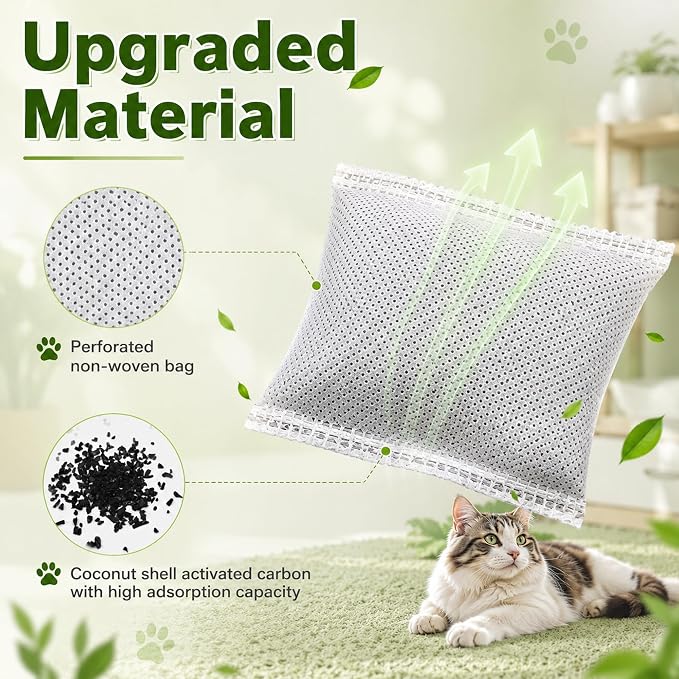 NewKe 6 Pack Odor Deodorizer for PetPivot Self Cleaning Litter Box, Activated Carbon Filters Refills for Automatic Cat Litter Box, Up to 6 Months, Activated Charcoal
