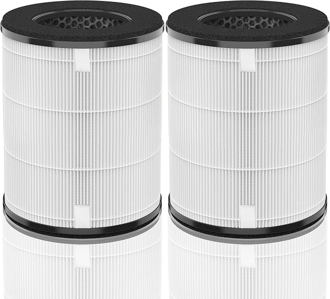 AP-T20FL Replacement Filter Compatible with HoMedics Air Purifier Filter AP-T20 AP-T20WT AP-T22 AP-T20BK TotalClean Tower Ture HEPA Type w/ 4-Stage Filtration, 2-Pack