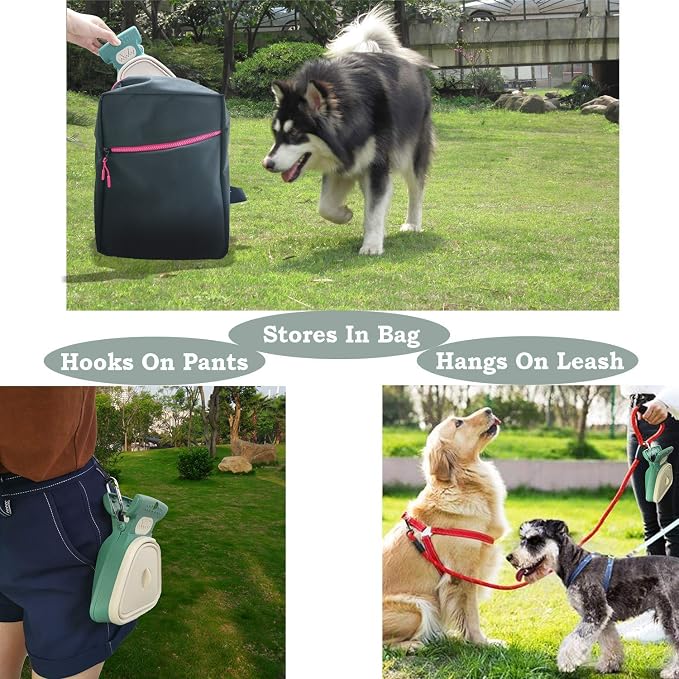 Portable and Compact Waste Bag Holder, Convenient One-Handed Pooper Scooper with 270 Bags