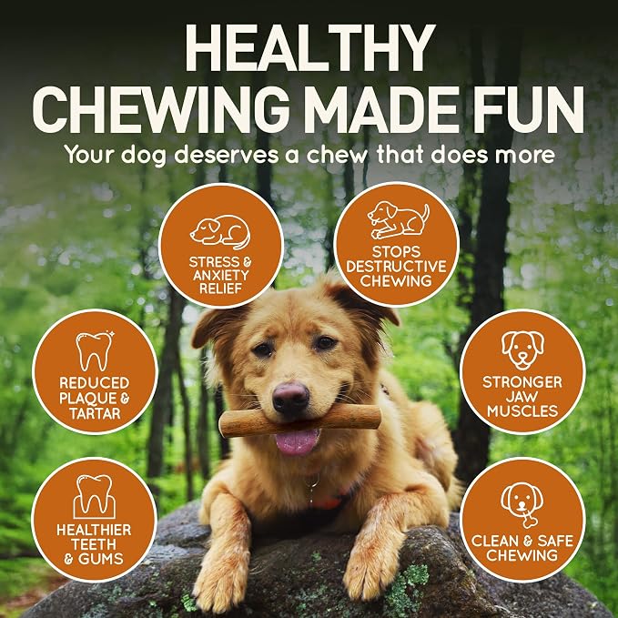 Wildfang® Coffee Wood Dog Chew, XXS – Tough Chew Toys for Aggressive Chewers, Dog Teething Toys for Puppies, Training for Chewing Muscles, Coffee Tree Sticks for XX-Small Dogs (Under 11 lbs) Pack of 1