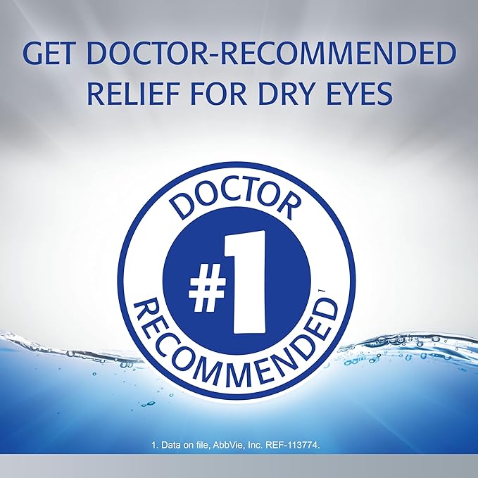 Refresh Optive Advanced Lubricant Eye Drops Artificial Tears, 0.33 fl oz (10 mL), 1 Count