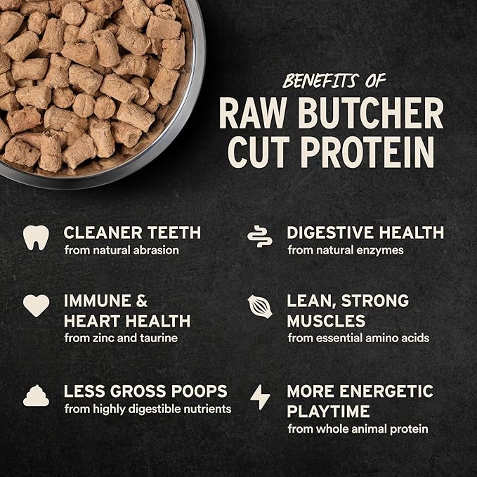 Vital Essentials Freeze Dried Cat Food, Raw Pork Soft Nibs | Complete Meal or Topper | 99% Pork, Organs & Bone | Limited Ingredient, High Protein, Grain Free Dry Cat Food | 12 oz Bag