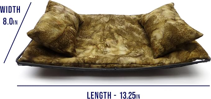 Chaise Lounge for Bearded Dragons, Brown Batik Fabric