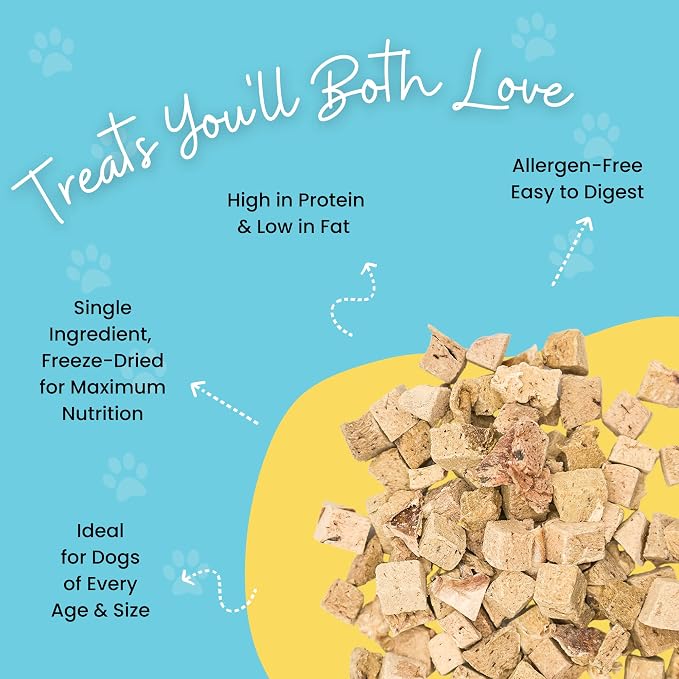 hotspot pets Freeze Dried Beef Heart Treats for Cats & Dogs - 1LB Resealable Big Bag, Made in USA, Single Ingredient All Natural Grain-Free Immune support Treats -Perfect for Training, Topper or Snack