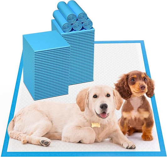 Bulubaky Upgrade Leak-Proof Pet Training and Puppy Pads, Jumbo 36"x36" Pee Pads for Dogs with Thicken Polymer Heavy Absorbency, Quick Dry Disposable Pee Pads for Cats Dogs Rabbit Parrots 30+45Counts