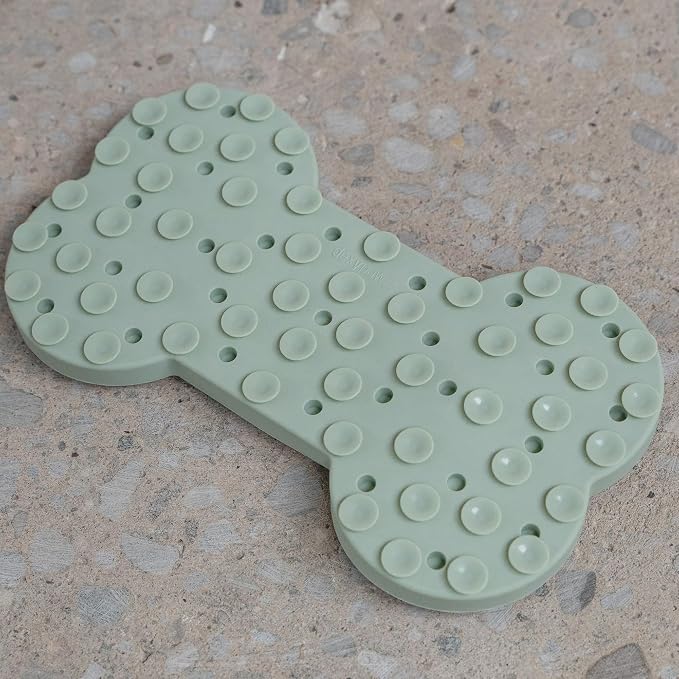 Dexypaws: Enrichment Snuffle Mat: Sage Green Bone - Textured Dog Feeding Pad, Food Grade Silicone, Spread Food &Treats, Pet Soothing, Suction Back